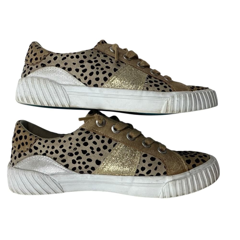 Blowfish Malibu Wave Sneakers Cheetah Leopard Multi Mix Beige Black 8 - Picture 5 of 9